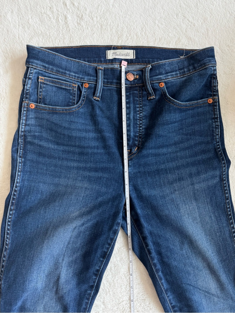 Madewell 10" High-Rise Skinny Jeans Danny Wash Size 29 - Picture 7 of 8